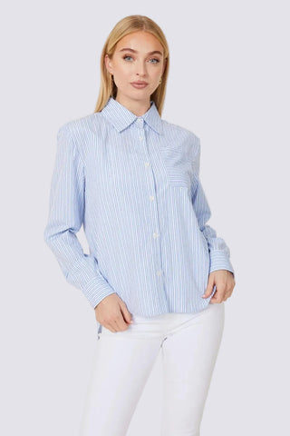 Micro Sequin Stripe Blouse