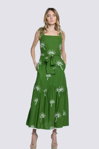 SADIRA EMBROIDERED MIDI DRESS