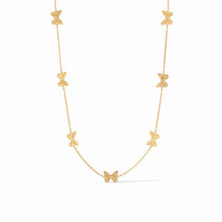 Butterfly Delicate Station Necklace-Gold