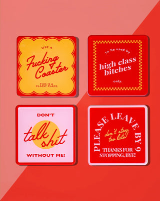 SNARKY SET OF 4 COASTERS