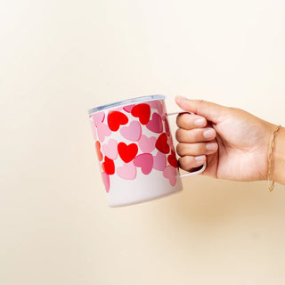 14oz Insulated Mug-Blushing Hearts