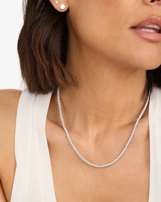 BABY NOT YOUR BASIC TENNIS NECKLACE