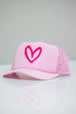 Pink Hat/ Red Heart