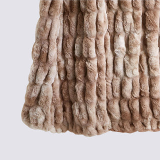 LUXE MARBLED FAUX FUR THROW