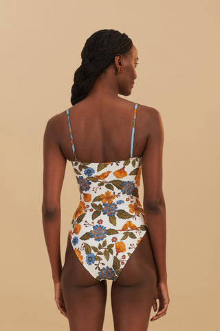 GARDEN SCARF ONE PIECE SWIMSUIT