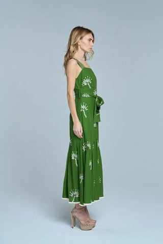 SADIRA EMBROIDERED MIDI DRESS