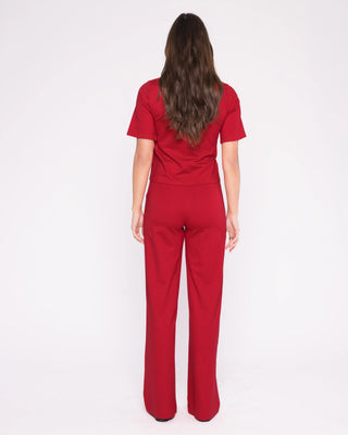 EXTENDED PONTE KNIT SS TOP