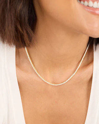 BABY NOT YOUR BASIC TENNIS NECKLACE