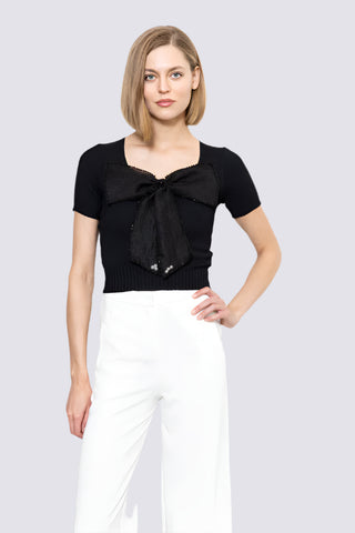 FRONT BOW SWEATER