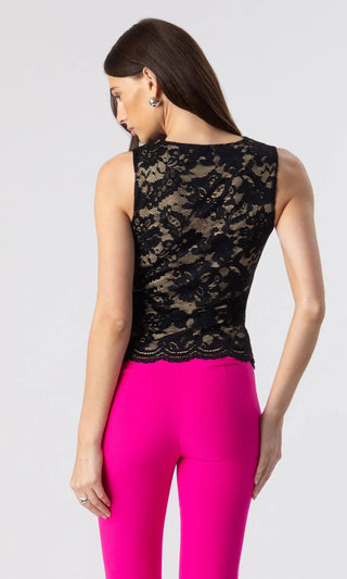 LEILA STRETCH LACE TOP