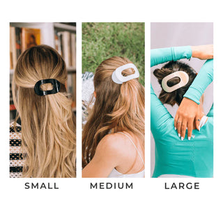 BLONDE TORTOISE MEDIUM FLAT ROUND HAIR CLIP
