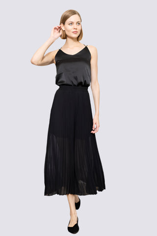 PLEATED CHIFFON PANTS