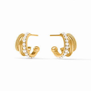 Hydra Triple Hoop-Pearl