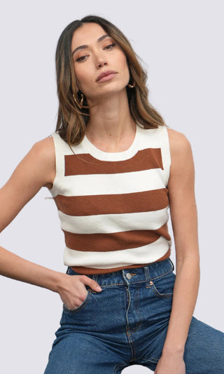 NADINE STRIPE SWEATER TANK
