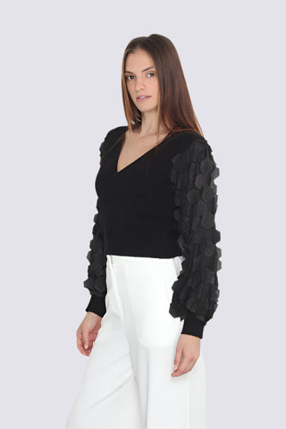 NOVELTY SLEEVE SWEATER