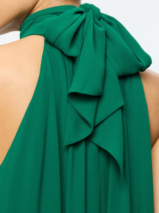 CORINE HALTER TIE MINI DRESS