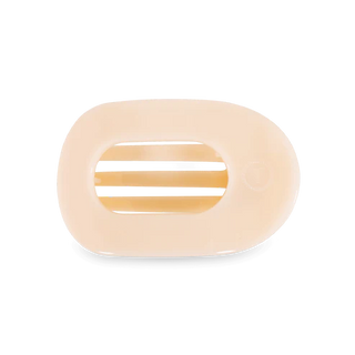 Almond Beige Medium Flat Round Hair Clip