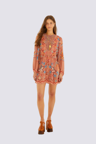 LACE LONG SLEEVE BLOUSE DRESS