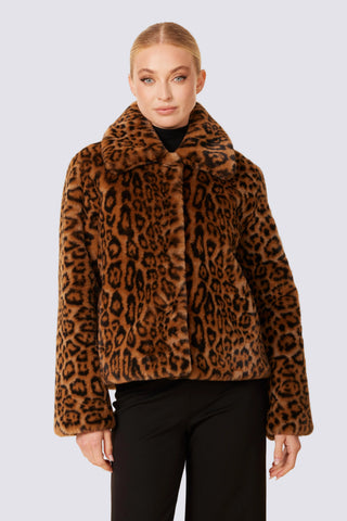 Faux Fur Leopard Jacket