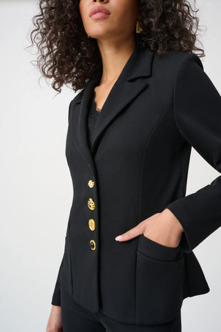 Fitted Blazer With Statement Buttons