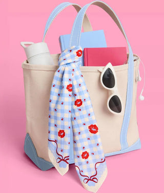 Gingham Bows Headscarf Banadana