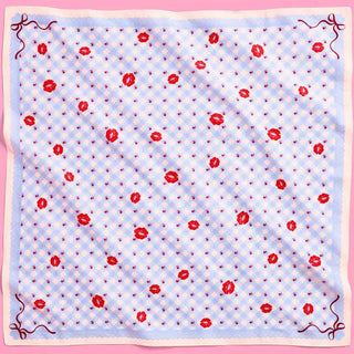 Gingham Bows Headscarf Banadana