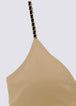 NUDE/ GOLD BLACK CHAIN