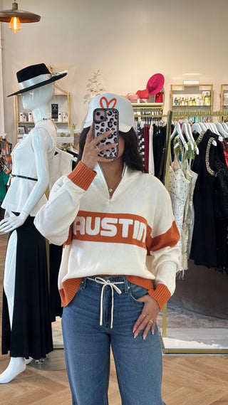 AUSTIN QUARTER ZIP SWEATER