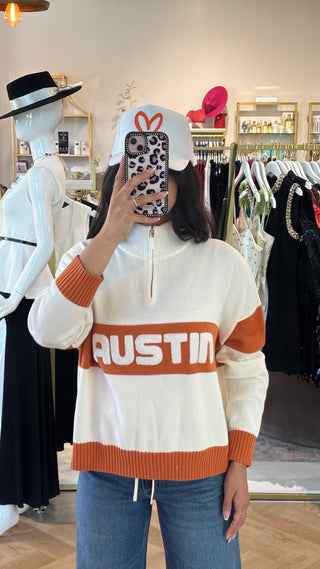 AUSTIN QUARTER ZIP SWEATER