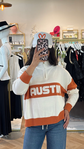 AUSTIN QUARTER ZIP SWEATER