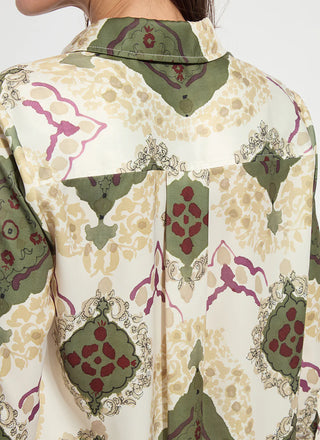 Ishani Roll Tab Printed Shirt
