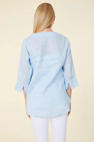 LINEN 3/4 SLV TOP