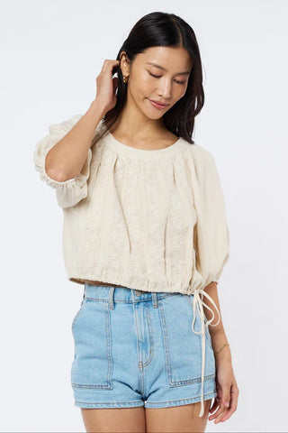 Lace Appliqué Crop Top