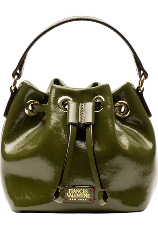 MEDIUM MINNIE BUCKET CRINKLED LEATHER BAG