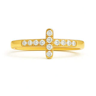 BROOKS SIDEWAYS CROSS RING