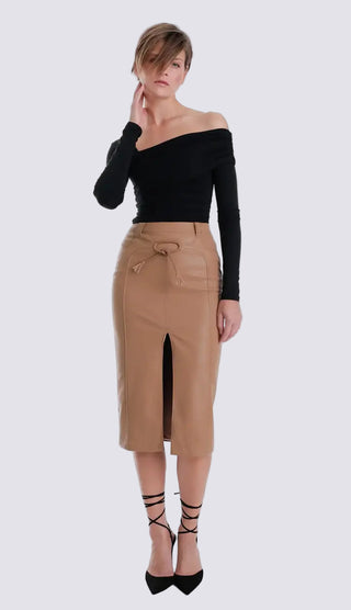 Mona Vegan Leather Midi