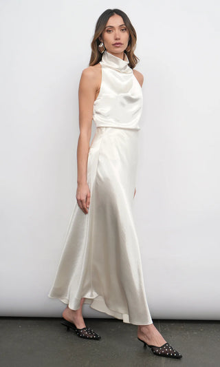 PAIGE MIDI SLIP SKIRT