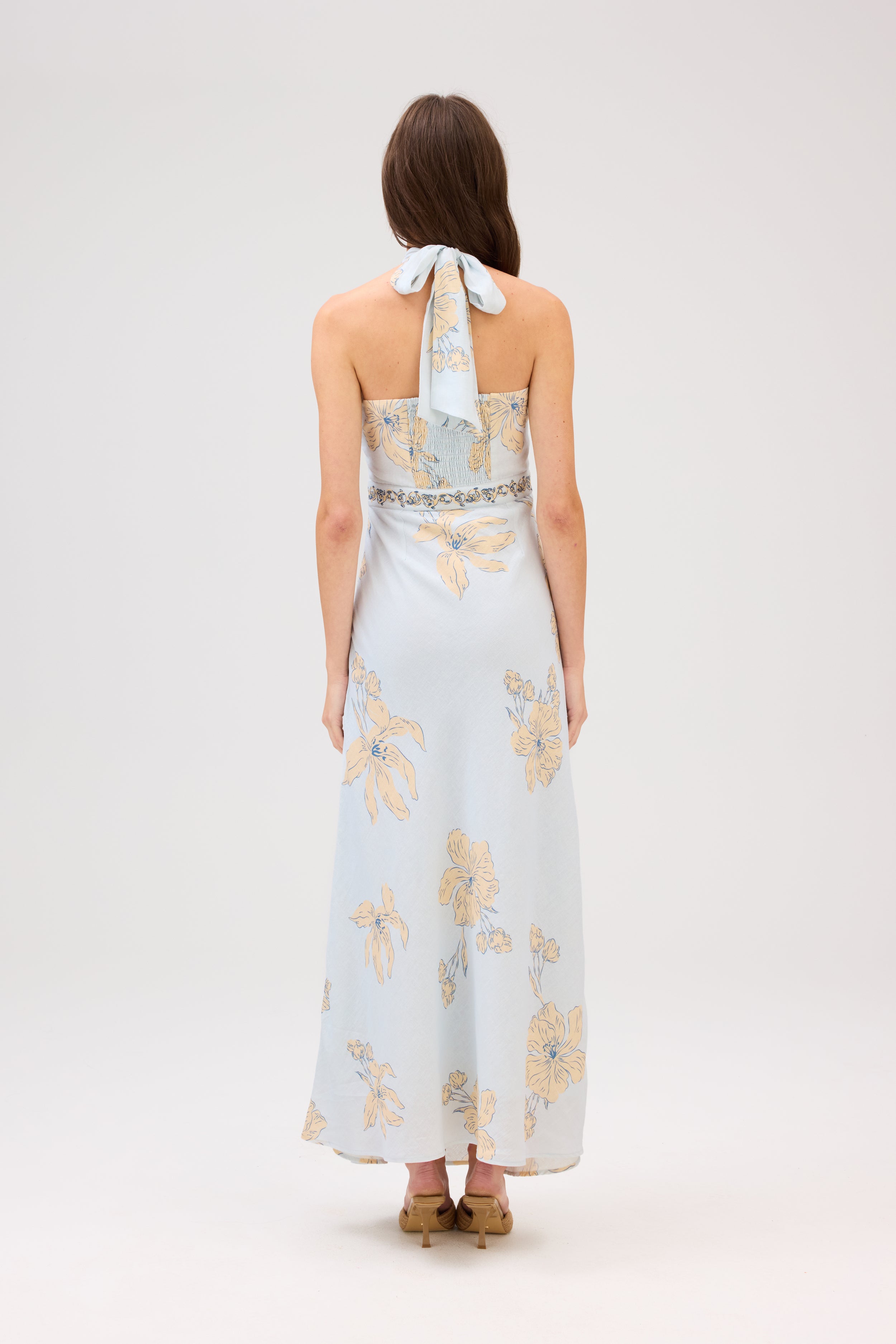 RILEY MAXI DRESS PALE BLUE FLORAL / 4