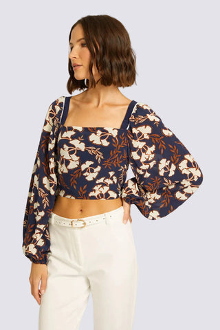 Rosine Ginko Block Print Top