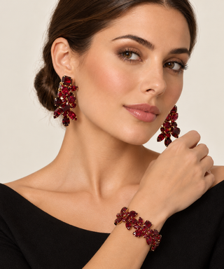 Vintage 1950s Burgundy Statement Bracelet