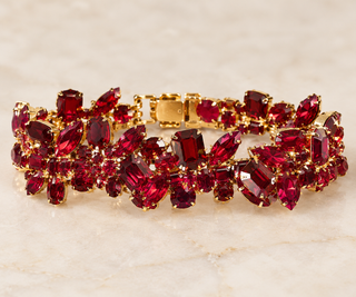 Vintage 1950s Burgundy Statement Bracelet