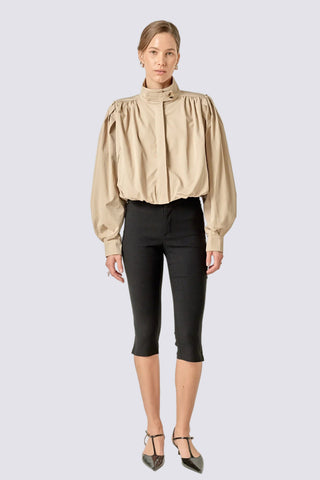 Shirred Trench Short Coat