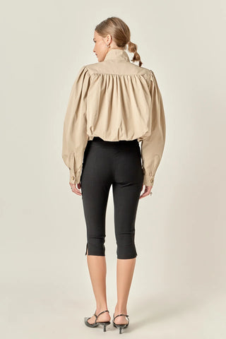 Shirred Trench Short Coat