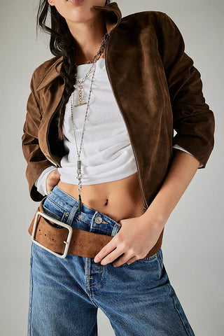 Suede Hex Hip Belt