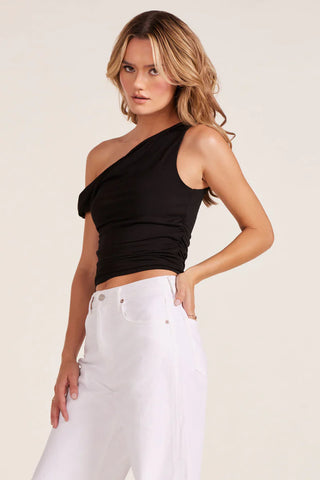 TWIST OFF THE SHOULDER TOP