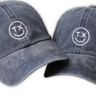 TEXAS SMILEY FACE BASEBALL CAP