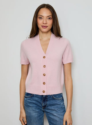 V-NECK CARDIGAN SHORT SLEEVE