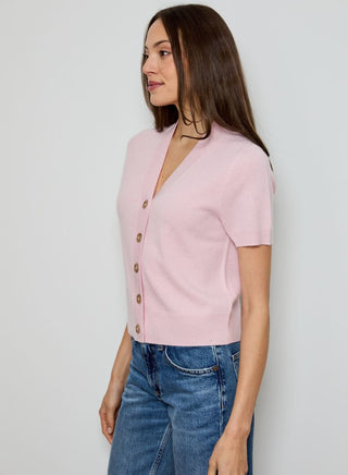 V-NECK CARDIGAN SHORT SLEEVE