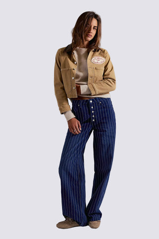 WE THE FREE NIA STRIPED BOYFRIEND JEANS