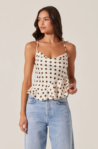 EVERLI POLKA DOT TOP